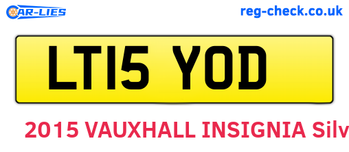 LT15YOD are the vehicle registration plates.
