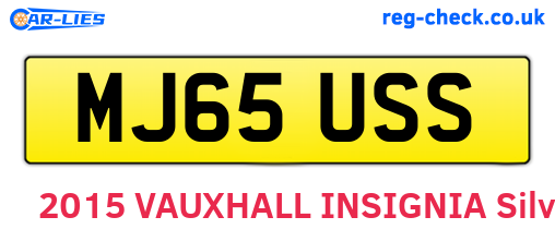MJ65USS are the vehicle registration plates.