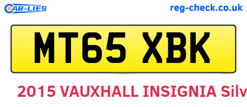 MT65XBK are the vehicle registration plates.