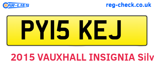 PY15KEJ are the vehicle registration plates.