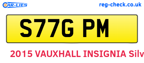 S77GPM are the vehicle registration plates.