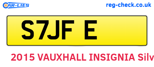 S7JFE are the vehicle registration plates.