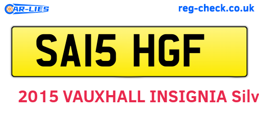 SA15HGF are the vehicle registration plates.
