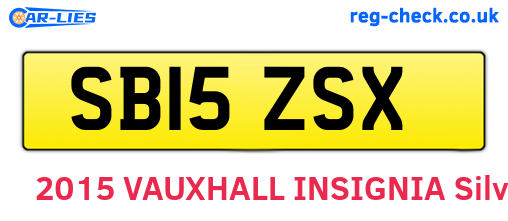 SB15ZSX are the vehicle registration plates.