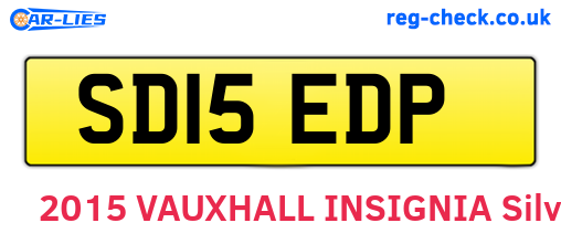SD15EDP are the vehicle registration plates.