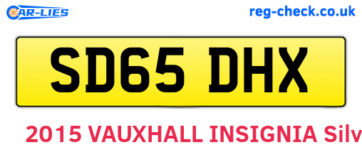 SD65DHX are the vehicle registration plates.