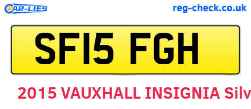 SF15FGH are the vehicle registration plates.