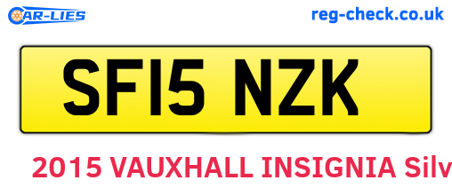 SF15NZK are the vehicle registration plates.