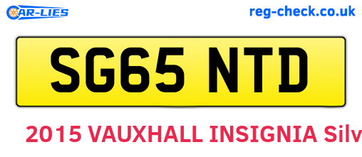 SG65NTD are the vehicle registration plates.