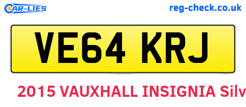 VE64KRJ are the vehicle registration plates.