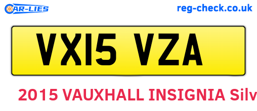 VX15VZA are the vehicle registration plates.