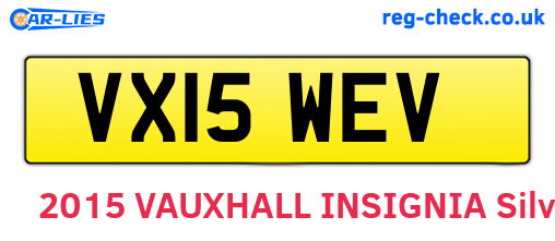 VX15WEV are the vehicle registration plates.