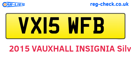 VX15WFB are the vehicle registration plates.
