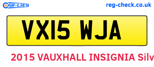 VX15WJA are the vehicle registration plates.