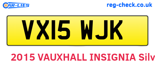 VX15WJK are the vehicle registration plates.