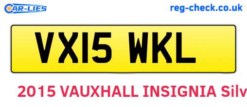 VX15WKL are the vehicle registration plates.