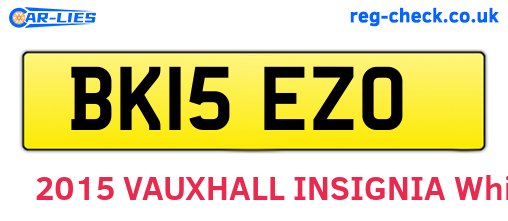 BK15EZO are the vehicle registration plates.
