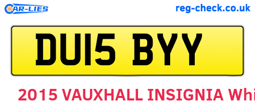 DU15BYY are the vehicle registration plates.