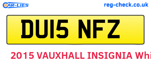 DU15NFZ are the vehicle registration plates.