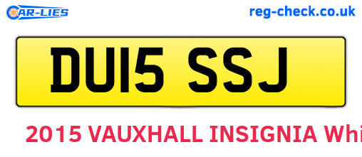 DU15SSJ are the vehicle registration plates.