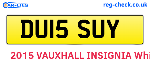 DU15SUY are the vehicle registration plates.