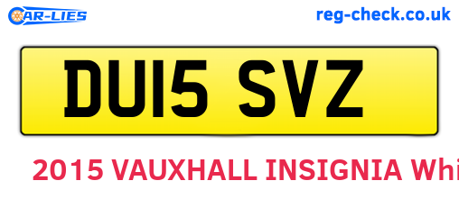 DU15SVZ are the vehicle registration plates.