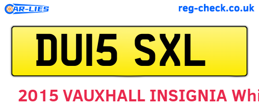 DU15SXL are the vehicle registration plates.