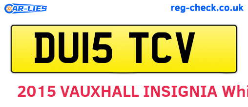 DU15TCV are the vehicle registration plates.