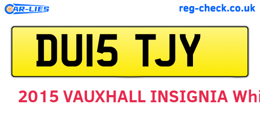 DU15TJY are the vehicle registration plates.