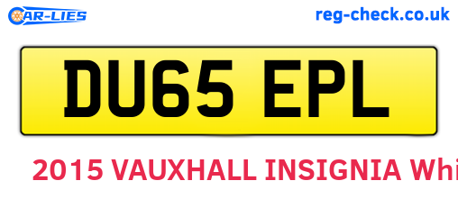 DU65EPL are the vehicle registration plates.
