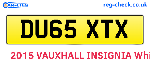 DU65XTX are the vehicle registration plates.