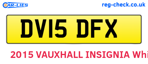 DV15DFX are the vehicle registration plates.