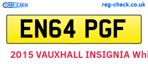 EN64PGF are the vehicle registration plates.