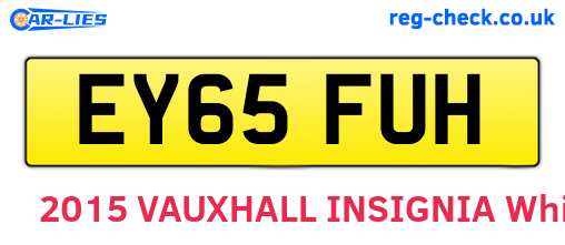 EY65FUH are the vehicle registration plates.