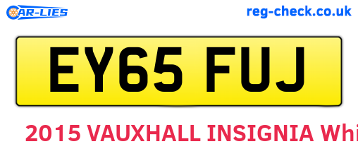 EY65FUJ are the vehicle registration plates.