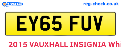 EY65FUV are the vehicle registration plates.