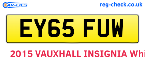 EY65FUW are the vehicle registration plates.