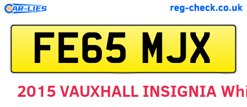 FE65MJX are the vehicle registration plates.