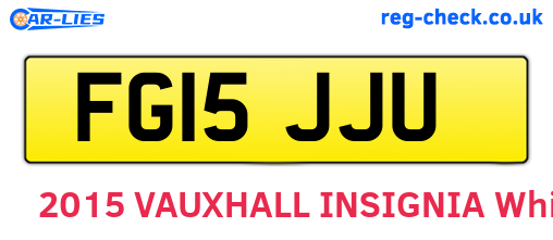 FG15JJU are the vehicle registration plates.