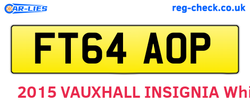 FT64AOP are the vehicle registration plates.