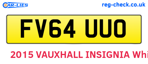 FV64UUO are the vehicle registration plates.