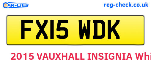 FX15WDK are the vehicle registration plates.