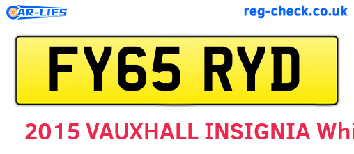 FY65RYD are the vehicle registration plates.