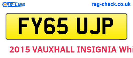 FY65UJP are the vehicle registration plates.