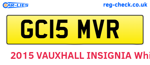 GC15MVR are the vehicle registration plates.