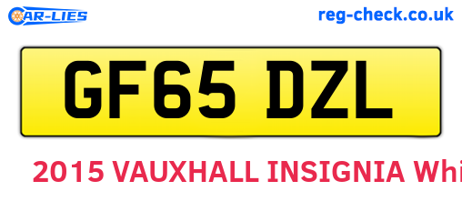 GF65DZL are the vehicle registration plates.
