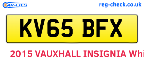 KV65BFX are the vehicle registration plates.