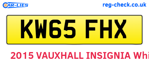 KW65FHX are the vehicle registration plates.