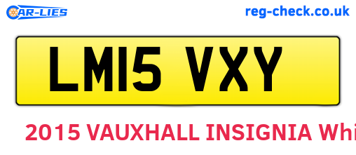 LM15VXY are the vehicle registration plates.