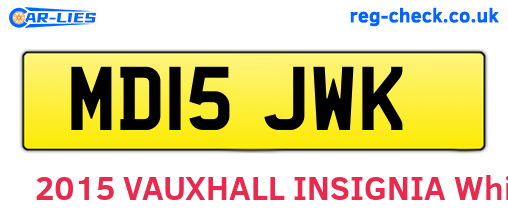 MD15JWK are the vehicle registration plates.